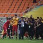 Pemain Iran selebrasi usai kalahkan Brasil./LOC WU17