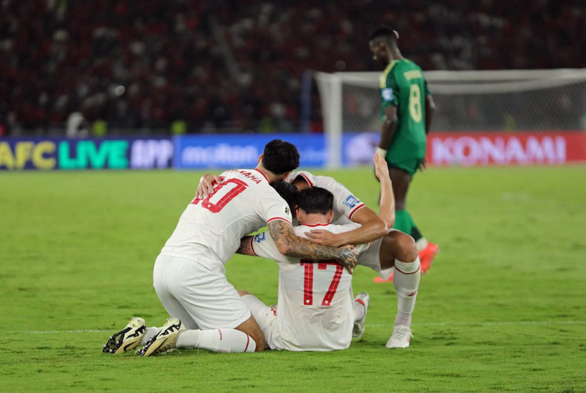Timnas Indonesia saat mengalahkan Arab Saudi. Foto : Infobeken.com/MAK