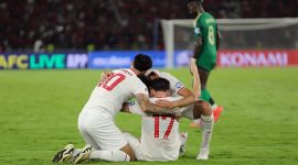 Timnas Indonesia saat mengalahkan Arab Saudi. Foto : Infobeken.com/MAK