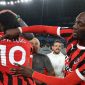 Selebrasi Pemain AC Milan setelah menaklukan Inter dengan skor 3-2 pada piala super italia. Foto : AC Milan