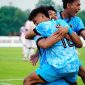 Gol Nganjuk Ladang FC dicetak oleh Fa’it Alfin Rosadin. Foto : Nganjuk Ladang FC