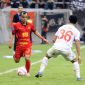 Pemain Persija, Riko SImanjuntak saat melawan Persis Solo. Foto : SAT