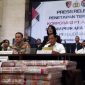 Bareskrim Polri menyita barang bukti uang senilai Rp 103,2 miliar. Foto : ist