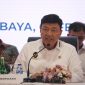 Menkopolkam, Budi Gunawan saat konferensi pers usai Rapat Koordinasi tingkat Menteri Desk Pencegahan dan Pemberantasan Penyelundupan yang digelar di Surabaya pada Rabu, 5 Februari 2025. Foto : Menkopolkam