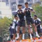 Tampak Garuda Muda berlatih jelang melawan Iran. Foto : PSSI