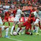 Persija Jakarta bermain imbang 2-2 melawan Persib Bandung meski sempat unggul dua gol pada pekan ke-23 Liga 1 di Stadion Patriot Candrabahaga, Bekasi, Minggu (16/2). Foto : Infobeken.com/MAK