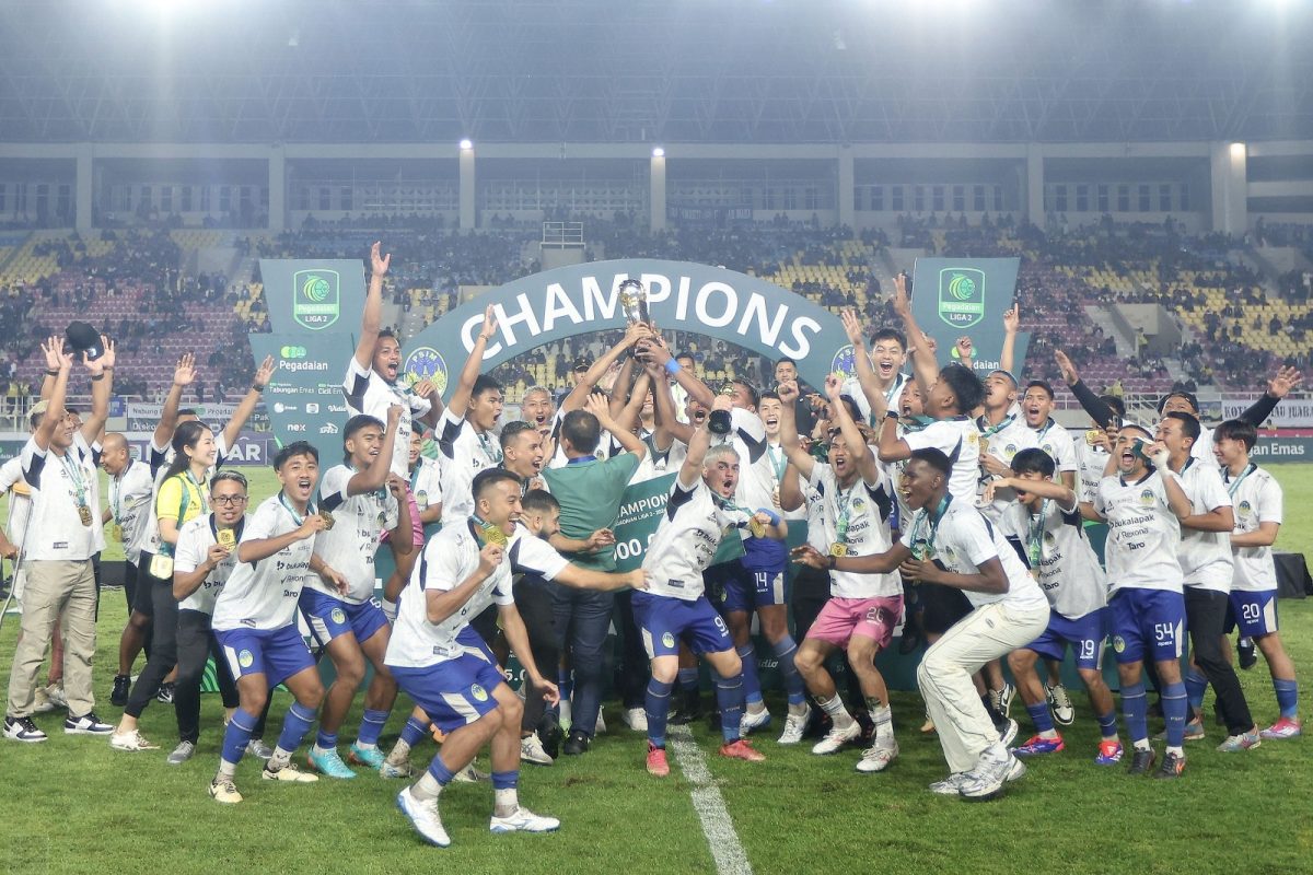 PSIM Yogyakarta keluar sebagai juara Pegadaian Liga 2 musim 2024/2025. Setelah di partai final yang berlangsung Rabu (26/2/2025) di Stadion Manahan Solo Jawa Tengah mengalahkan Bhayangkara FC dengan skor 2-1 melalui tambahan waktu. Foto : Infobeken.com/Ady 