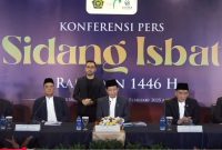 Sidang isbat dilaksanakan di Kantor Kemenag, Jalan MH Thamrin, Jakarta Pusat, Jumat (28/2/2025). Sidang dipimpin Menteri Agama (Menag) Nasaruddin Umar. Foto : ist