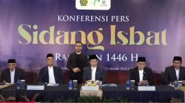 Sidang isbat dilaksanakan di Kantor Kemenag, Jalan MH Thamrin, Jakarta Pusat, Jumat (28/2/2025). Sidang dipimpin Menteri Agama (Menag) Nasaruddin Umar. Foto : ist