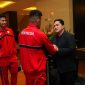 Ketum PSSI, Erick Thohir melepas Timnas Indonesia yang akan berlaga melawan Australia. Foto : PSSI