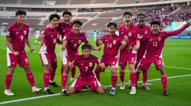 Selebrasi Timnas U-17 Indonesia saat meraih kemenangan melawan Yaman. Foto : PSSI