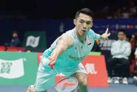 Pebulu tangkis tunggal putra Indonesia Jonatan Christie dalam ajang Badminton Asia Championships 2025. Foto : PP PBSI