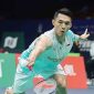 Pebulu tangkis tunggal putra Indonesia Jonatan Christie dalam ajang Badminton Asia Championships 2025. Foto : PP PBSI