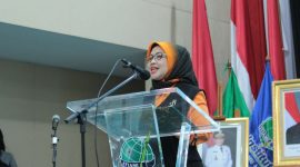 Rektor Institut STIAMI, Prof. Dr. Silvyana Murni, SH., M.Si pada acara Seminar Nasional Vokasi STIAMI di Gedung Dinas Pendidikan DKI Jakarta Sabtu, 9 Agustus 2025. Foto : STIAMI
