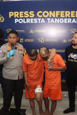 Sempat Melawan, Polresta Tangerang Amankan Dua Pelaku Curanmor Bersenpi