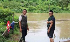Camat Kemiri Turun Lapangan Pantau Ancaman Luapan Sungai Cimanceri di Desa Lontar