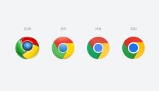 Perubahan logo Google Chrome dari masa ke masa. ANTARA/Ho/Google.